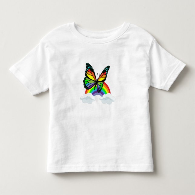 Camiseta De Bebé Mariposa con arcoiris (Anverso)