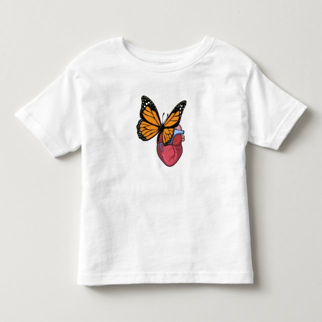 Camiseta De Bebé Mariposa con corazón (Anverso)