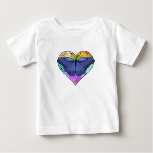 Camiseta De Bebé Mariposa con corazón