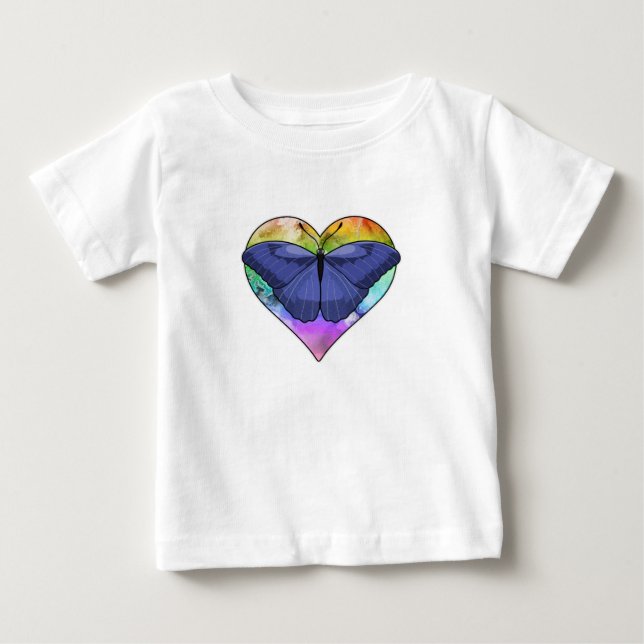 Camiseta De Bebé Mariposa con corazón (Anverso)