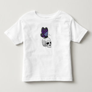 Camiseta De Bebé Mariposa con cráneo