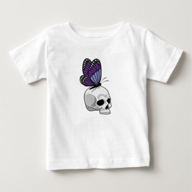 Camiseta De Bebé Mariposa con cráneo (Anverso)
