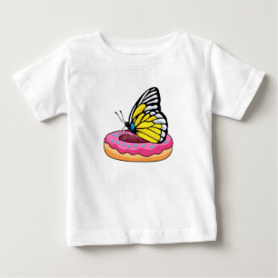 Camiseta De Bebé Mariposa con Donut