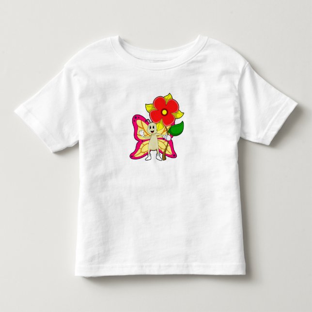 Camiseta De Bebé Mariposa con flor (Anverso)