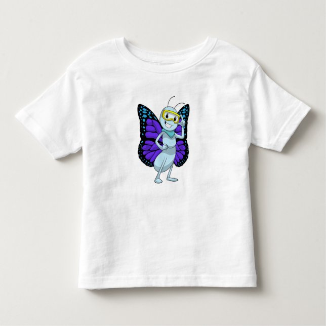 Camiseta De Bebé Mariposa con gafas (Anverso)