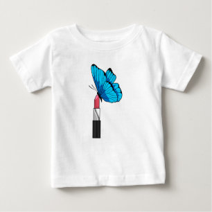 Camiseta De Bebé Mariposa con lápiz labial