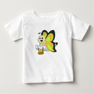 Camiseta De Bebé Mariposa con miel
