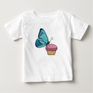 Camiseta De Bebé Mariposa con Muffin