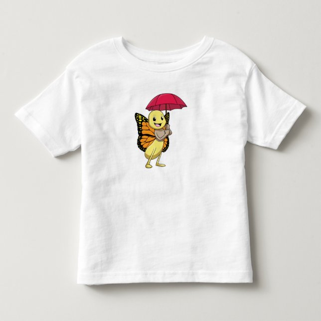 Camiseta De Bebé Mariposa con paraguas (Anverso)