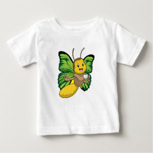 Camiseta De Bebé Mariposa con taza de café