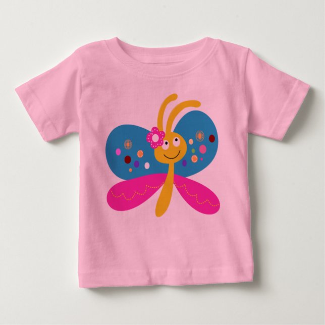 Camiseta De Bebé Mariposa Cuta (Anverso)