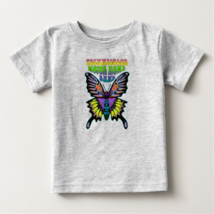 Camiseta De Bebé Mariposa de paz psicodélica de la banda TMH