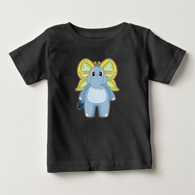 Camiseta De Bebé Mariposa elefante (Anverso)