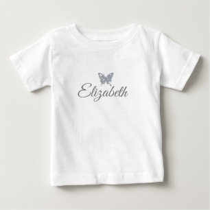 Camiseta De Bebé mariposa falsa de diamantes personalizada