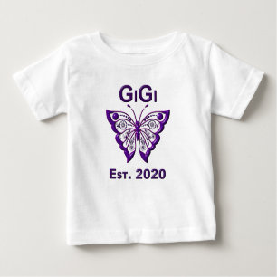 Camiseta De Bebé Mariposa Gigi "Est 2020"