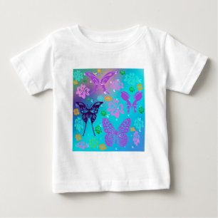 Camiseta De Bebé Mariposa Hermosa Flor Hawaiana de Boda Aloha