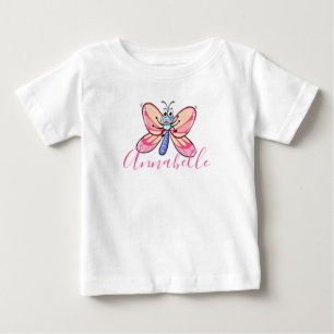 Camiseta De Bebé Mariposa linda personalizada