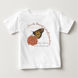 Camiseta De Bebé Mariposa Monarca Personalizable