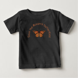 Camiseta De Bebé Mariposa Monarca Personalizable
