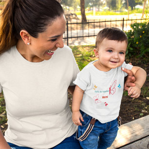 Camiseta De Bebé Mariposa Multicolor