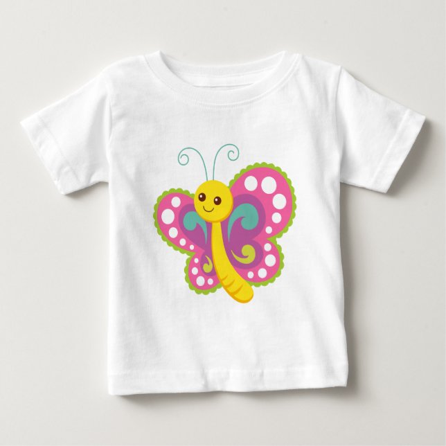 Camiseta De Bebé Mariposa personalizado (Anverso)