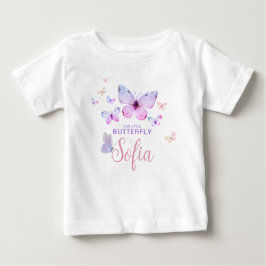 Camiseta De Bebé Mariposa Primer Chica de Cumpleaños Primera Camise