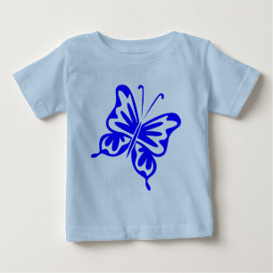Camiseta De Bebé Mariposa Retro - Azul