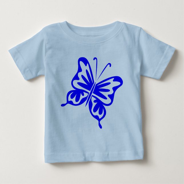 Camiseta De Bebé Mariposa retro - azul (Anverso)