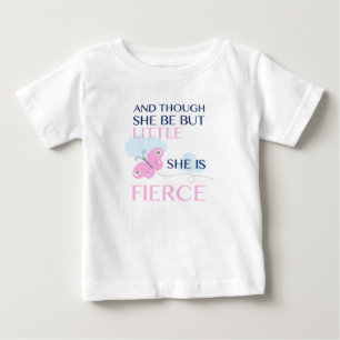 Camiseta De Bebé Mariposa rosada - ella es feroz