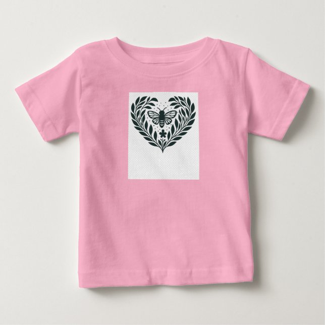 Camiseta De Bebé Mariposa y Ramas (Anverso)