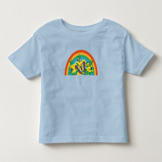 Camiseta De Bebé Mariposas - Arcoiris (Anverso)