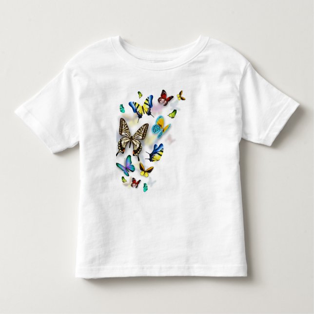 Camiseta De Bebé mariposas coloridas (Anverso)