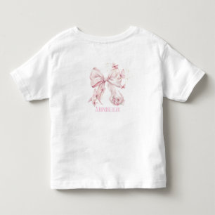 Camiseta De Bebé Mariposas de lazo rosa