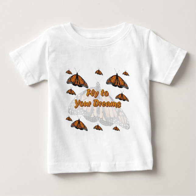 Camiseta De Bebé Mariposas de monarca (Anverso)