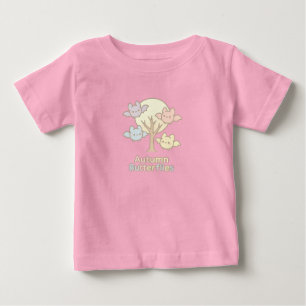 Camiseta De Bebé Mariposas de Otoño – Murciélagos Pastel con Encant