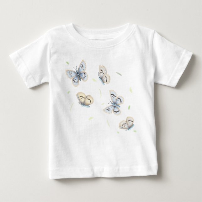 Camiseta De Bebé Mariposas despreocupadas en vuelo (Anverso)