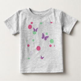 Camiseta De Bebé mariposas dulces y lunares