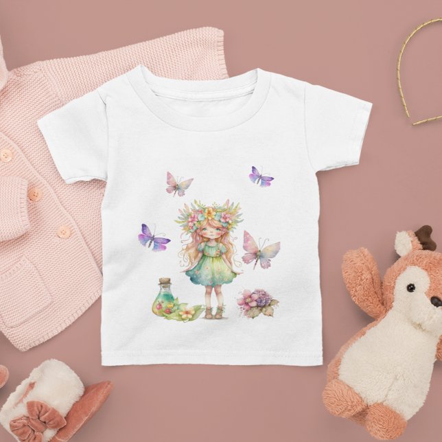 Camiseta De Bebé Mariposas lindas hadas y flores (Subido por el creador)