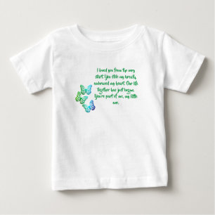 Camiseta De Bebé Mariposas, poema de amor para un recién nacido