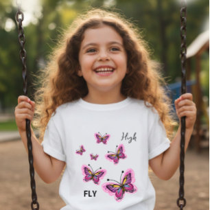 Camiseta De Bebé Mariposas voladoras