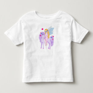 Camiseta De Bebé Mariposas y potro rosados de la lavanda