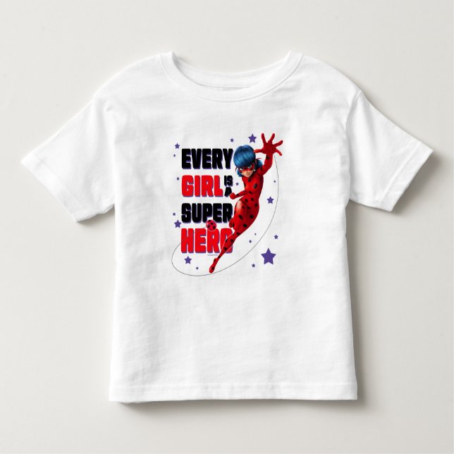 Camiseta De Bebé Mariquita Cada Niña es una Super Heroína (Anverso)