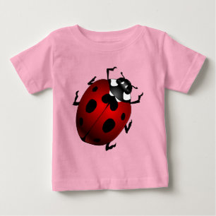 Camiseta de bebé mariquita Camisetas de bebé linda