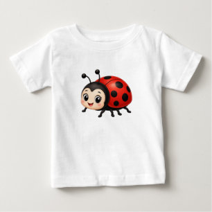 Camiseta De Bebé Mariquita de dibujos animados linda - Ilus de mari
