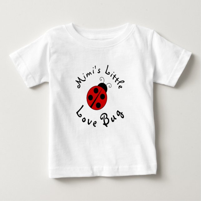 Camiseta De Bebé Mariquita Linda Personalizada Mimi's Little Love B (Anverso)
