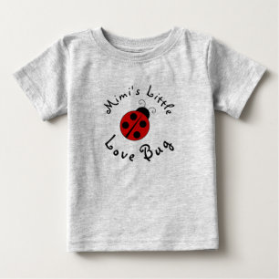 Camiseta De Bebé Mariquita Monada Personalizada Mimi's Little Love