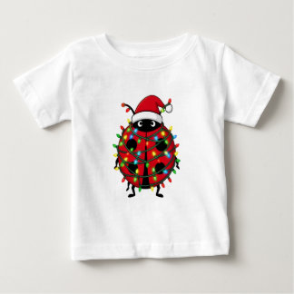 Camiseta De Bebé Mariquita sombrero de Santa vacaciones insecto Nav
