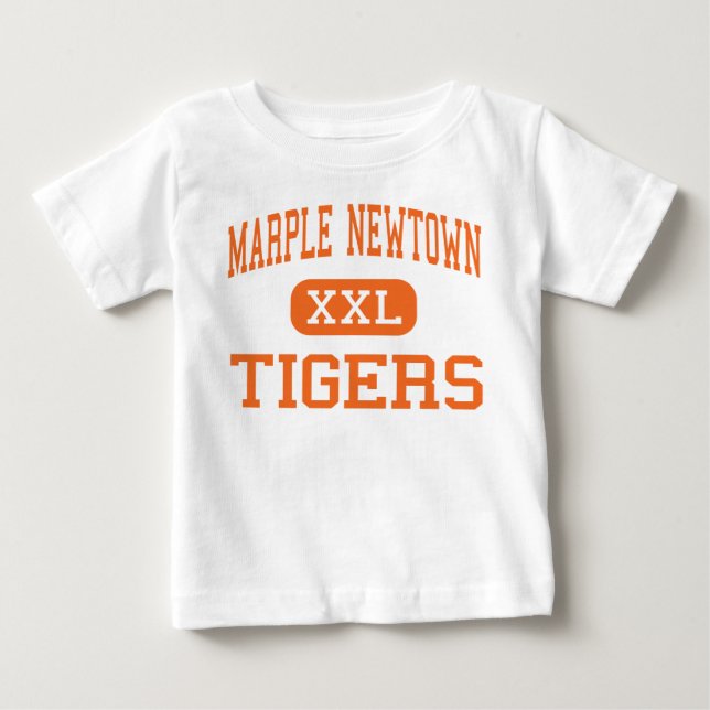 Camiseta De Bebé Marple Newtown - tigres - alto - cuadrado de (Anverso)