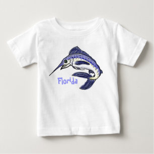 Camiseta de bebé marrón azul de Florida