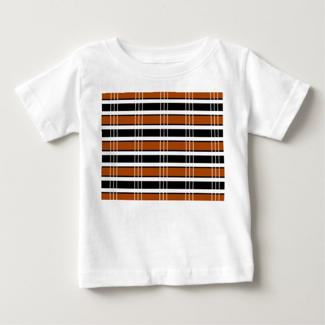 Camiseta De Bebé Marrón y blanco (Anverso)